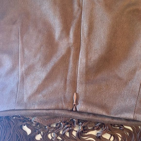 Boho faux suede fringe skirt - Picture 2 of 4